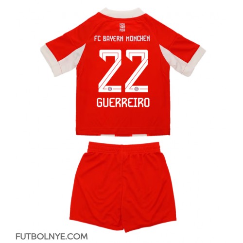 Camiseta Bayern Munich Raphael Guerreiro #22 Primera Equipación para niños 2025-26 manga corta (+ pantalones cortos)